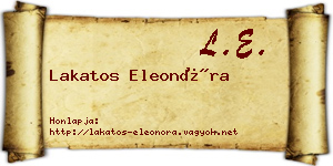 Lakatos Eleonóra névjegykártya