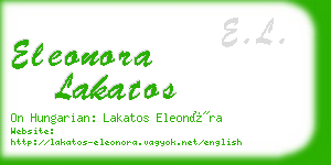 eleonora lakatos business card